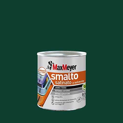 MAXMEYER Smalto a solvente per ferro e legno satinato MUSCHIO R6005 0,125 L