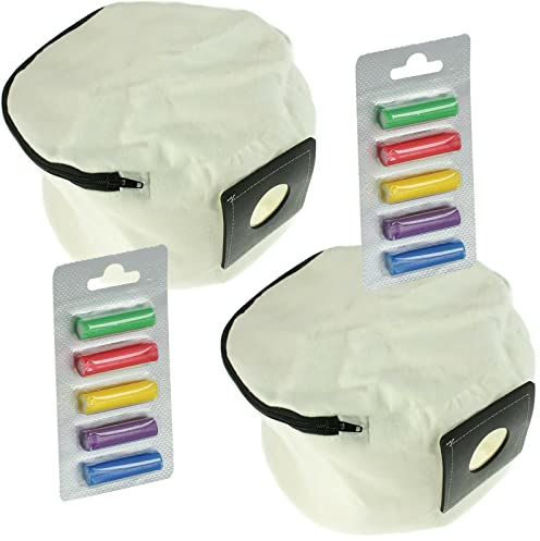 Masterpart 2 x Reusable Zip Up Bag & Fresheners compatible with Numatic Henry Hetty James Vacuum Hoover