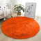 Lifup Teppich Shaggy Anti Rutsch Pflegeleicht, Rund Langflor Teppich für Wohnzimmer Schlafzimmer Kinderzimmer Orange 120 cm