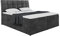 MEBLINI Boxspringbett mit Bettkasten - Gepolstert Doppelbett mit Matratze und Topper - Polsterbett mit Stauraum - Bett mit Kopfteil - Stauraumbett - Drago - 180x200 - H3/Schwarz Samt