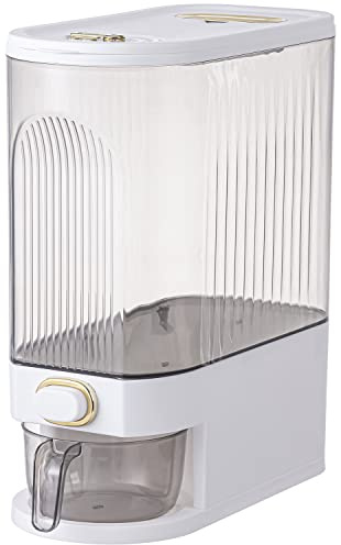 Sooyee Clear Rice Dispenser, Large Cereal Dispenser with Lid