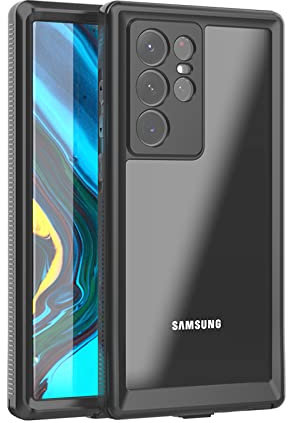 IMEIKONST Samsung Galaxy S22 Ultra IP68 Waterproof Case, Heavy Duty Full Body 360° Protective Cover Shockproof Underwater Dustproof Armor Phone Case for Samsung S22 Ultra. Black FS