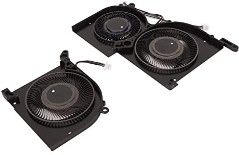 für MSI GS66 CPU GPU Lüfter 4-poliger Stecker Aluminiumlegierung Laptop Luftkühler Lüfter für 10SD 10SGS 10SFS 10SF 10SE (CPU- und GPU-Lüfter)