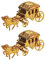 Gadpiparty 2 Stück Goldene Kutsche Schmuckschatulle Goodie-Boxen Kutschen-Geschenkbox Miniatur-Wagen Süßigkeiten-Paketboxen Für Babyparty Hochzeit Halloween Weihnachten Partygeschenk