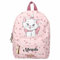 Personalisierter Kindergarten-Rucksack Disney Aristocats mit Name Mädchen | Kleiner Rucksack Kinder Katze Rosa Erdbeeren