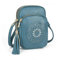 GLITZALL Sac à bandoulière pour femme, petit et multi-poches, avec pompon, poche pour téléphone portable, bleu