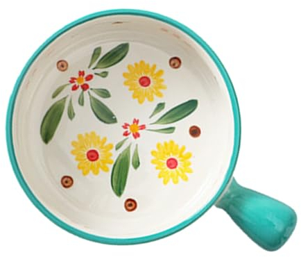 BESTonZON Recipiente Para Hornear De Cerámica Aperitivos Quiche Plato De Aperitivo Cazuela De Cerámica Tazones De Cocina De Cerámica Tazón De Guiso De Hornear Plato Desayuno Calentador