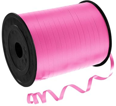 Nastro per regali, 450 m, rosa, 5 mm di larghezza, nastro arricciato, nastro per palloncini, nastro decorativo per Natale, Capodanno, matrimonio, compleanno, confezione regalo, chiusura per palloncini