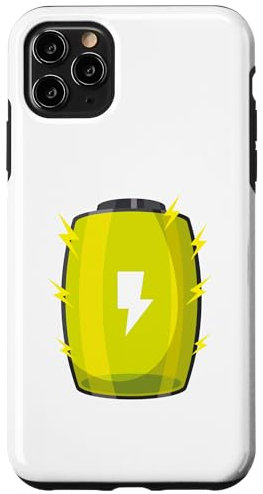 Coque pour iPhone 11 Pro Max Batterie 3D Design Complet Logo 3D Batterie Pleine