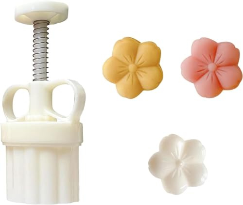 Chinesische Set aus Formen für Mondkuchen, Mondkuchenform mit 1 Ausstechformen mit einstellbarer,DIY Mond Kuchen Pressformen (N)