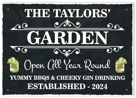 Red Ocean Personalised Sign For Garden Hanging Wall Sign Shed Sign WELCOME SIGN Home Decor Gin Bar Sign Home Bar Signs Pub Bar Sign Garden Plaque Summerhouse Sign