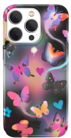VELVET CAVIAR for iPhone 15 Pro Case Butterfly - Compatible with MagSafe - 10ft Drop Tested - Aurora Butterflies
