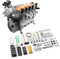 NULA L4 Vollmetall Motor Modellbausatz, TOYAN FS-L400BGC 14CC Engine Viertakt-Reihenmotor 4-Zylinder-Motor DIY-Montage Physikalisches Experimentier Spielzeug für Erwachsene (Kit Version)