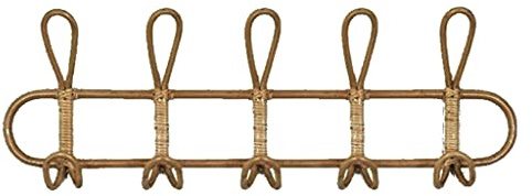 Rattan-Haken, Wandaufhänger, Zuhause, Wohnheim, Büro, Hotel, Hängehaken für Taschen, Handtücher, Schlüssel, Kleidung, Hut
