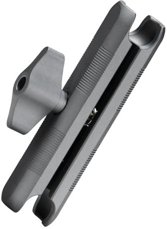 FANAUE Aluminum 17mm Ball Head Double Socket Arm Only Supports Connects of 17mm Ball Head Adapter Compatible with RAM Mount 17mm Ball and Bike Motorcycle Phone Holder, Middle Arm Length is 3.7 Inch.