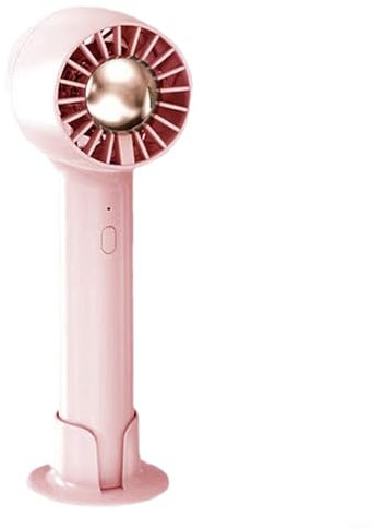 Condizionatore d'aria portatile con ventola portatile, batteria da 2000 mAh, velocità continua, alta potenza eolica (rosa)