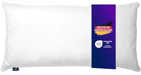 Traumnacht Cojín Cervical de 3 cámaras con núcleo de Espuma viscoelástica Funda de 100% algodón, Certificado Öko-Tex, 40 x 80 cm, Fabricado según el estándar de Calidad alemán