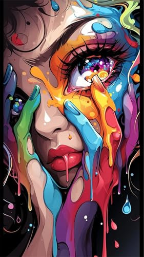 ARTGOTO Peinture par Numero Adulte Grand Format,40x70cm Peinture par Numéro Adulte Horreur A,Paint by Numbers for Adults pour Décoration Murale(Sans Cadre)