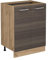Vicco Küchenunterschrank R-Line, Küchenkommode, Edelgrau, 60 cm ohne Arbeitsplatte