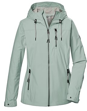 G.I.G.A. DX Damen Softshelljacke/Outdoorjacke mit Kapuze GS 74 WMN SFTSHLL JCKT, light aquaverde, 46, 43052-000
