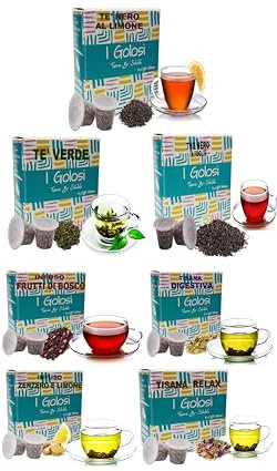 Caffè Vulcanus - 70 capsule di selezione di tè e tisane - Capsule compatibili con Nespresso
