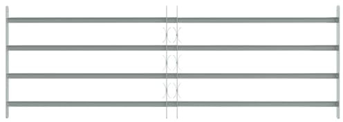 Genérico Grate per Finestre Regolabili 4 Barre Trasversali 1000-1500 mm,Argento,9.6kg,141387