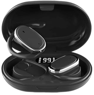 Bluetooth 6.0 Kopfhörer Sport,Kopfhörer Kabellos In Ear Stereo mit HD Mic,Tiefer Bass Noise Cancelling Ohrhörer,IP8 Wasserdichtes Lauf Kopfhörer mit Ohrhaken,Bequemer Sitz,für iOS/Android/Samsung