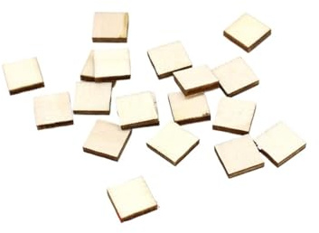 Unbehandelte Holzplatte 15–100 Stück 10–50 mm unbehandelte quadratische Holzplatten, DIY-Druckrohlinge, bedruckte, Modellbausätze, Zubehör for Scrapbooking, Dekoration und Bastelarbeiten(10mm 100pcs)