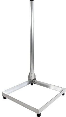 Premium X Balkonständer 50x50cm Aluminium 1m Mast Ø 50mm Eckmast Tersassenständer Flachdach Ständer SAT-Halterung