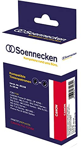 Soennecken 80158 PGI-525BK Pixma IP4850 2PACK Tintenpatrone