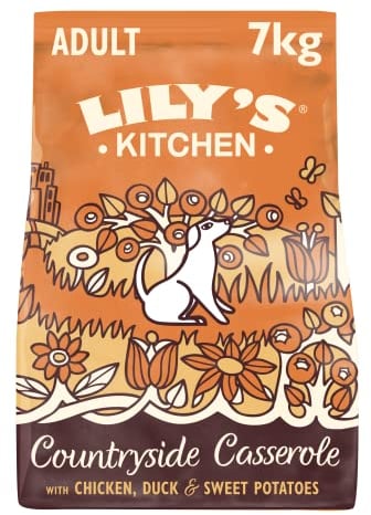 Lily's Kitchen Mit natürlichen Zutaten hergestelltTrockenfutter für ausgewachsene Hunde Huhn & EnteGetreidefreie Rezeptur 7kg Beutel