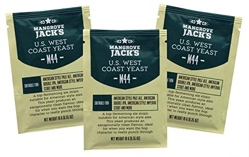 3X Mangrove Jack’s Yeast M44 US West Coast Craft Series Yeast 10g Treats 23L