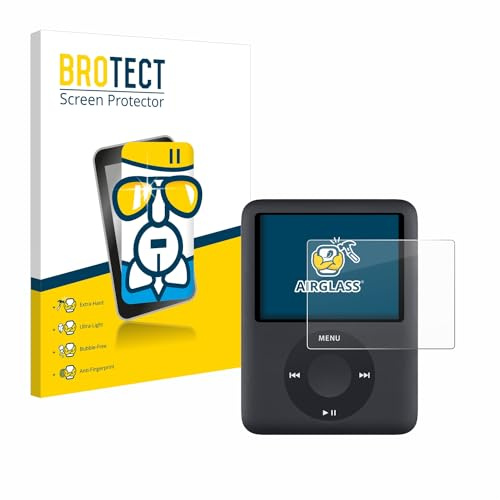 BROTECT Schutzglas für Apple iPod nano | (3. Gen.) Transparenter Displayschutz Made in Germany Schutzfolie Panzer Folie Glas 9H Einfache Montage Clear