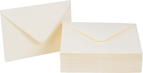 50 Briefumschläge C6 weiß oder creme ohne Fenster Umschlag Creme