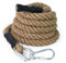 Aoneky Gym Kletterseil mit Karabiner 30/40/50mm - Krafttraining Sportseil - Muskeltrainingsseil, Krafttraining Kampfseil 3/4/4,5/5,5/6/7,5/9M(30mm, 4M)