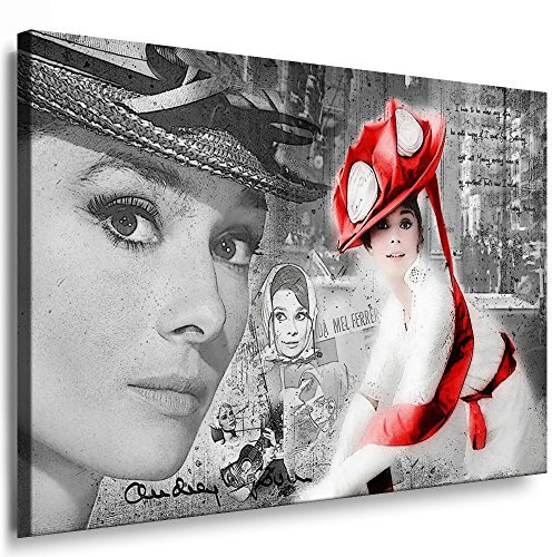 Bilder Audrey Hepburn Filmszene Leinwand Bild XXL Format 70 x 100 cm ! Wandbilder 10 Motive Wählbar ! Keilrahmenbild Kein Poster, Fotografien oder Plakat Grosse Leinwandbilder! AH-01-61