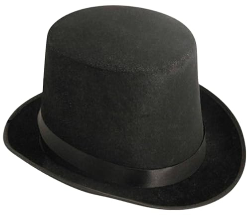 Quickdraw Schwarz Hoch Zylinder Hart Zylinder Erwachsene Zauberer Viktorianisch Zirkusdirektor