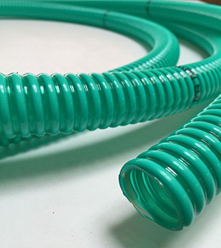 VE-INDUSTRIES PVC Spiralschlauch Saugschlauch grün transparent, 25 mm (1), Meterware