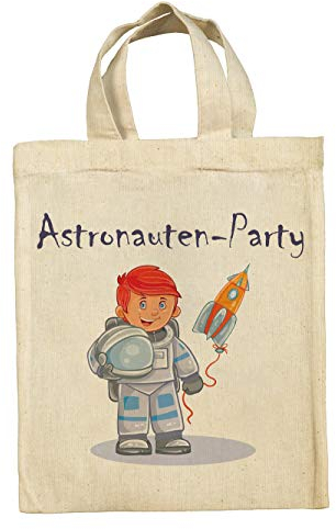 clothinx Astronauten Mitgebsel Taschen im 10er Set mit Geburtstag Motto Astronaut und Weltall
