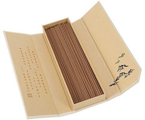 MAGT Räucherstäbchen, 180 Stück Sandelholz Räucherstäbchen Oriental Buddha Buddhist Aroma Natur Räucherstäbchen mit Kasten, für Haushalt Spa Bad Büro