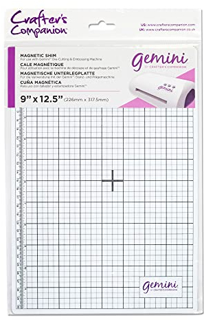 Replacement Magnetic Shim - Works with The Gemini Machine - Perfect for Die Cutting - Includes Printed Measuring Guide and Ruler - by Gemini