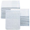 ZOLLNER Set de 20 Gants de Toilette, 16x22 cm, Coton mélangé, 340g/m², Bleu