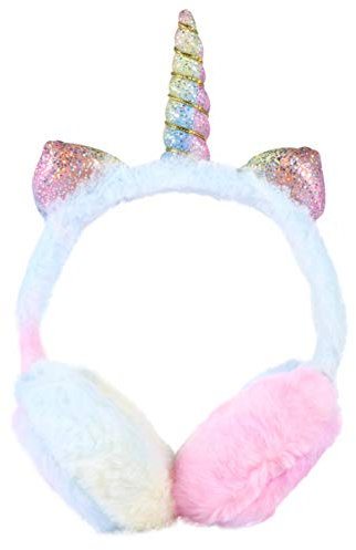 BESPORTBLE Cache-Oreilles Pliable Licorne Fausse Cache-Oreille Dessin Animé en Peluche Hiver Oreille Couverture Bandeau de Noël pour Filles Et Femmes Rose
