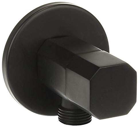 Eckventil Messing 1/2 x 3/8 Zoll schwarz matt eckig Eck-Regulierventil Ventil Bad Küche Anschlussventil Absperrventil Waschbecken Spülbecken Armatur