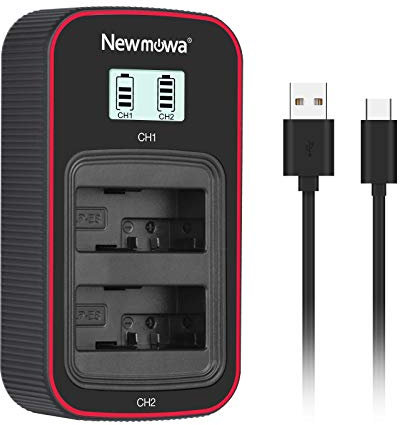 Newmowa Double Chargeur USB à écran LCD Intelligent pour Canon LP-E8 and and Canon EOS 550D, EOS 600D, EOS Rebel T2i, EOS Rebel T3i, EOS Rebel T4i, EOS Rebel T5i