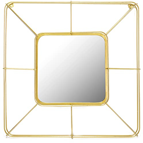 Homede Spiegel Wandspiegel Wanddeko Deko quadratisch Baila Gold