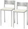 ASTIMESA Dos Taburetes de Cocina con Respaldo bajo en Polipiel Blanco, Altura de Asiento 45 cms, TARBBL