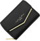 Porte Monnaie Femme Portefeuille Femme en Cuir PU Porte Carte Monnaie Portefeuilles pour Femmes Court Zippé Femmes avec 9 emplacements pour Cartes Petit Porte Feuille (Noir)
