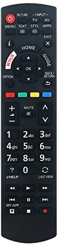 VINABTY N2QAYB001211 Fernbedienung ersetzen Passend für Panasonic TV TX-24FSW504 TX-32FSW504 TX-40FSW504 TX-43FSW504 TX-49FSW504 TX-40GX800E TX-50GX800E TX-58GX800E TX-65GX800E TX-40FS503E