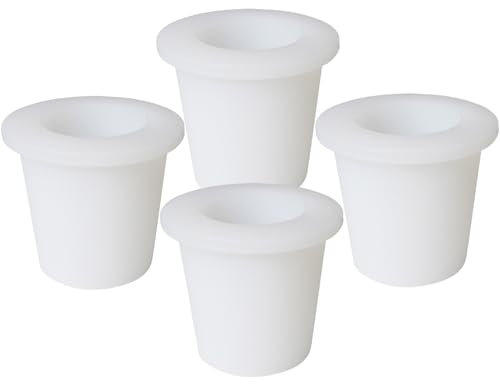 GHAMYEE 4 Stück Terrassentischschirm Lochring Terrassenschirm Kegel Keil Stecker Regenschirm Stabilisator Hülse für 5,1 bis 6,3 cm Terrassentisch Loch und 3,8 cm Schirmstangenadapter (transparent)